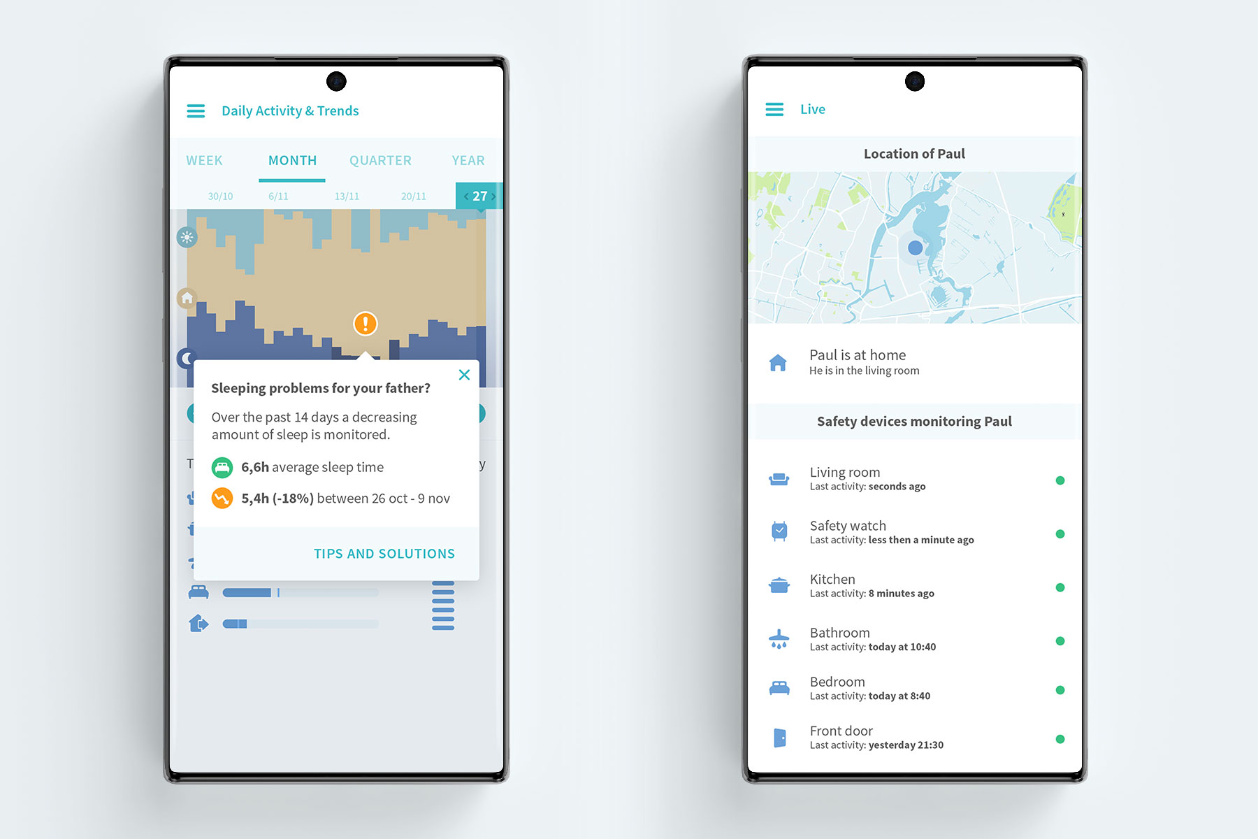 Lifelinq app settings screen demonstrating accessibility features